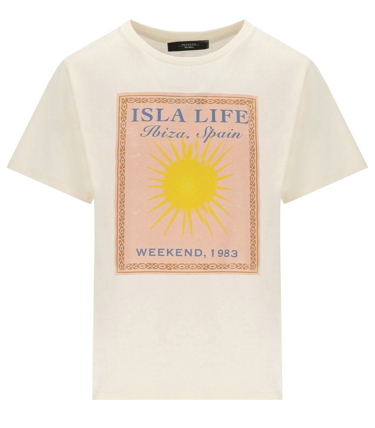 MAX MARA WEEKEND PANTERA ECRU T-SHIRT