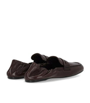 GUGLIELMO ROTTA SATIN BROWN LOAFER