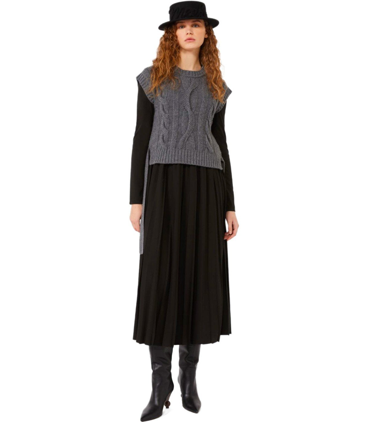 MAX MARA WEEKEND EBRO SCHWARZES 2-IN-1 KLEID