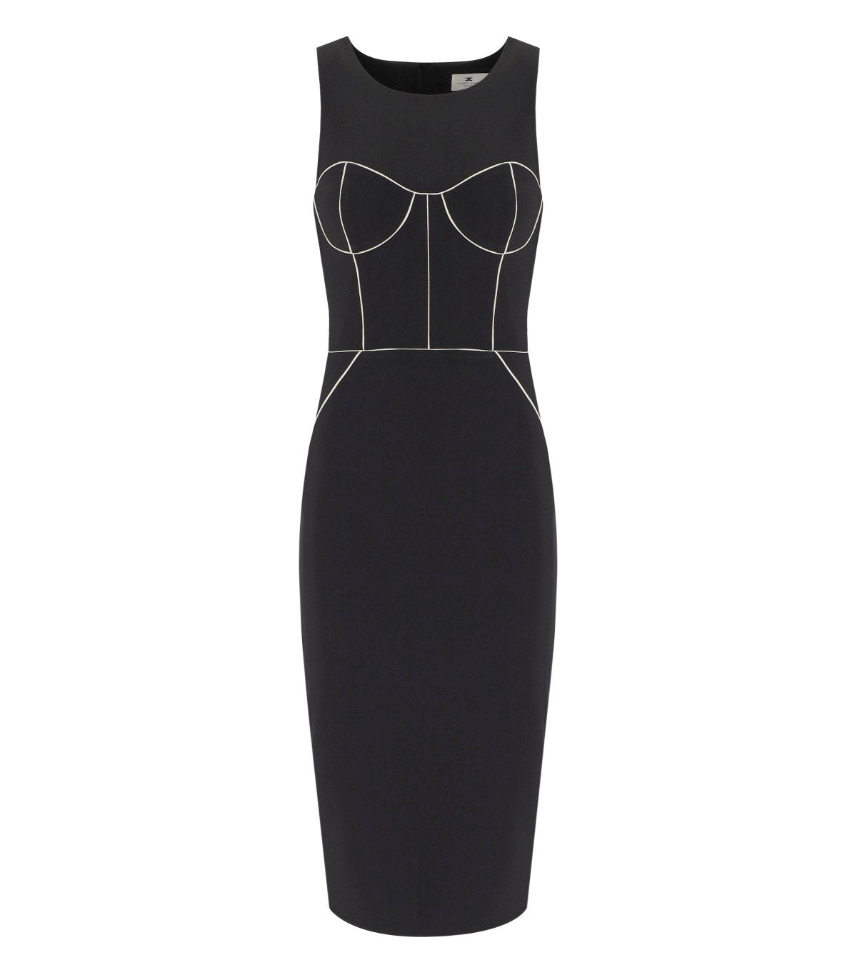 ELISABETTA FRANCHI BLACK SHEATH DRESS
