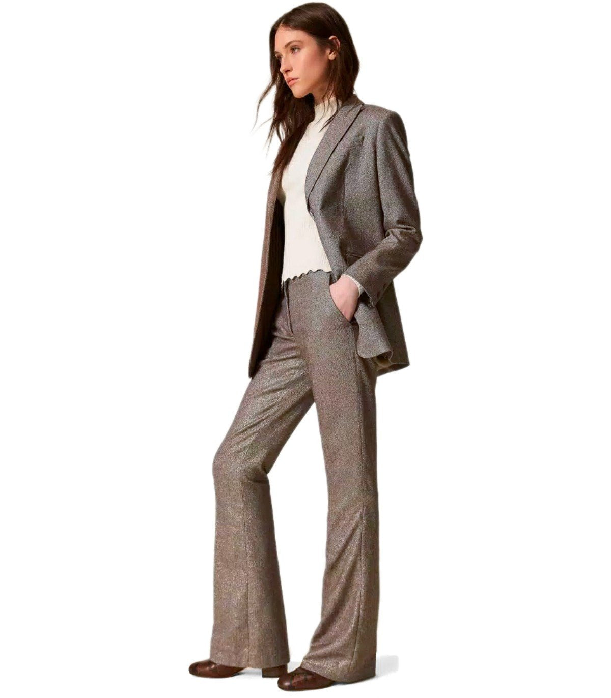TWINSET BEIGE FLARE PANTS