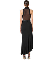 ELISABETTA FRANCHI BLACK TOP WITH TULLE