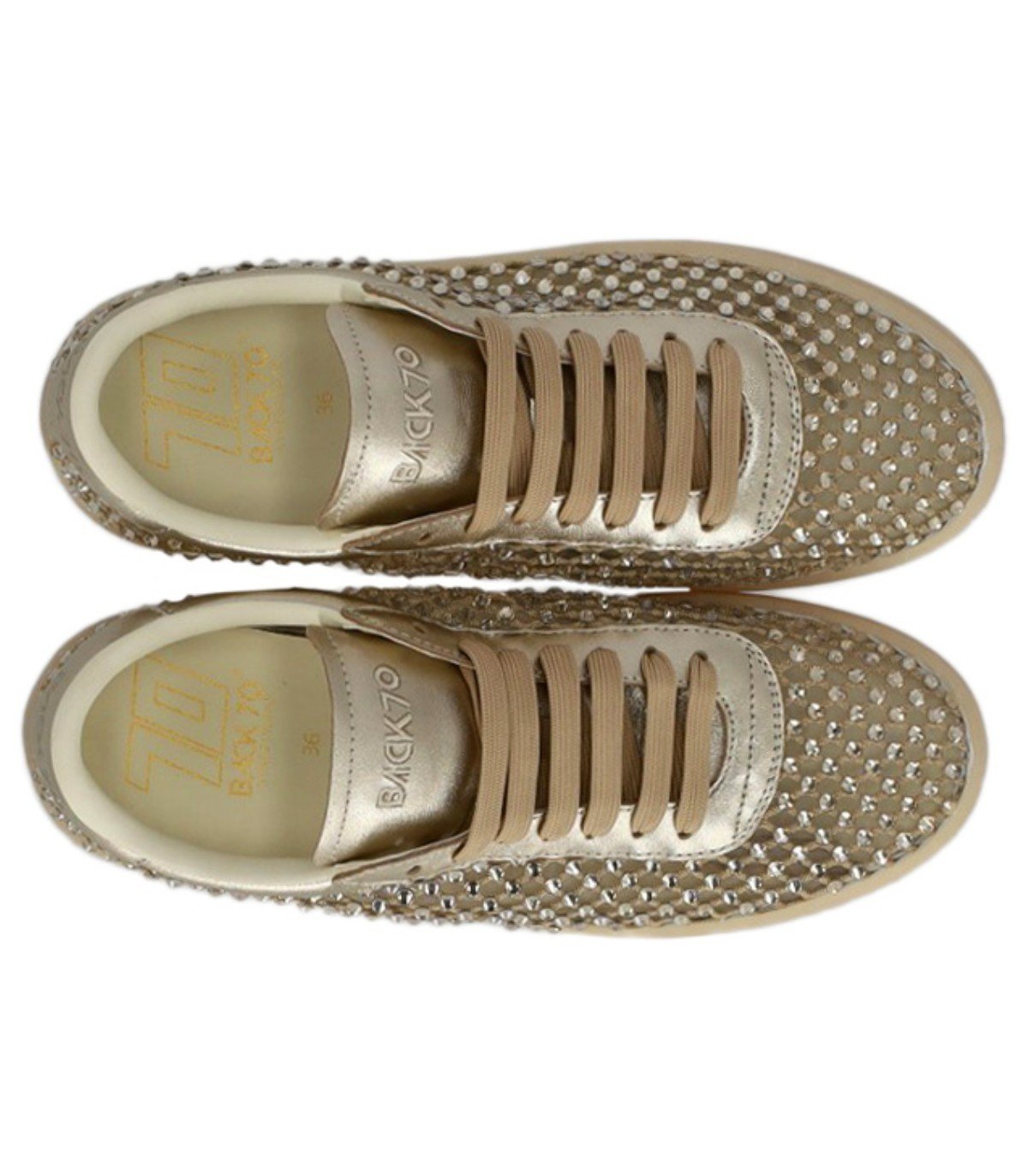 BACK70 STRASS BIG SMART GOLD SNEAKER