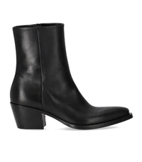 STRATEGIA BLACK HEELED ANKLE BOOT - 37