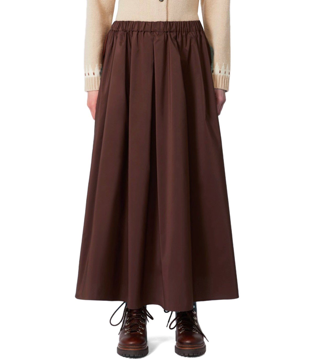 FALDA LARGA BRUNO1234 MARRÓN MAX MARA WEEKEND