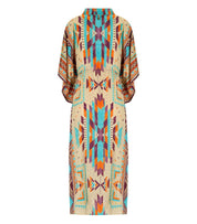 PAHIESA FORMENTERA VEELKLEURIGE KAFTAN JURK