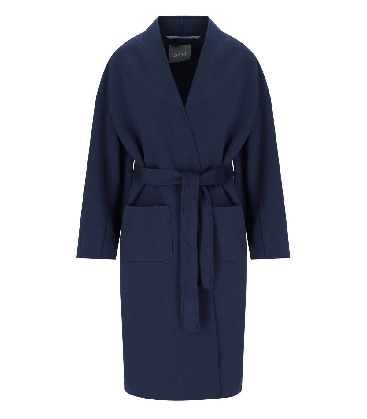 MM MAX MARA DILETTA BLAUER MANTEL MIT GÜRTEL