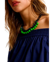 ESSENTIEL ANTWERP JECKI GREEN NECKLACE