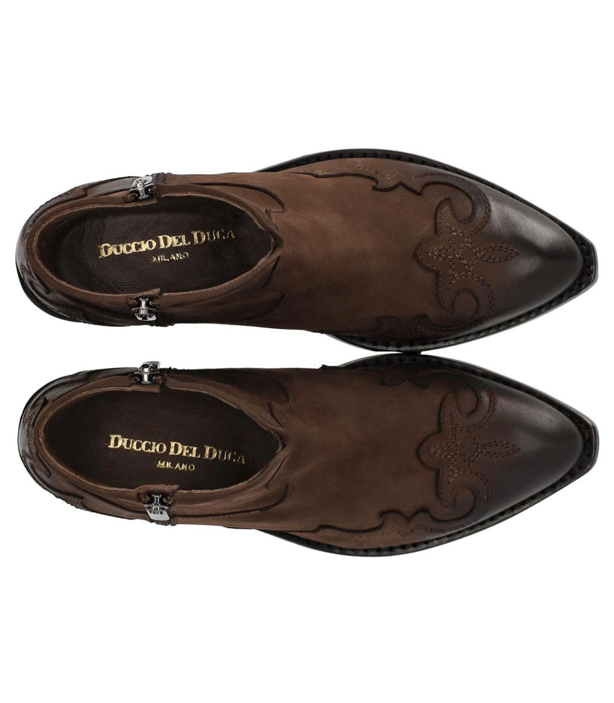DUCCIO DEL DUCA DARK BROWN TEXAN ANKLE BOOT