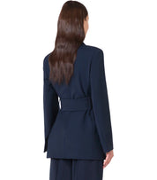 MAX MARA WEEKEND TESO BLAUW JAS MET RIEM