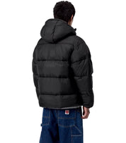 CARHARTT WIP TORONTO CAMO DUCK BLACK HOODED PADDED JACKET