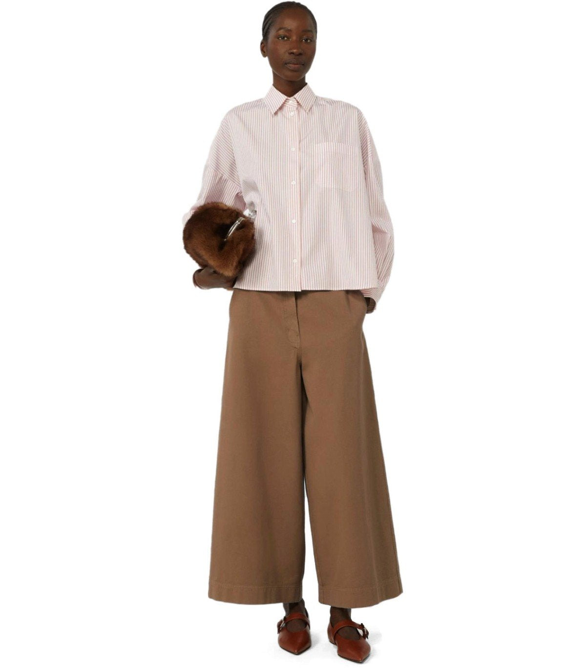 PANTALON ARIETE CROPPED BRUN MAX MARA WEEKEND