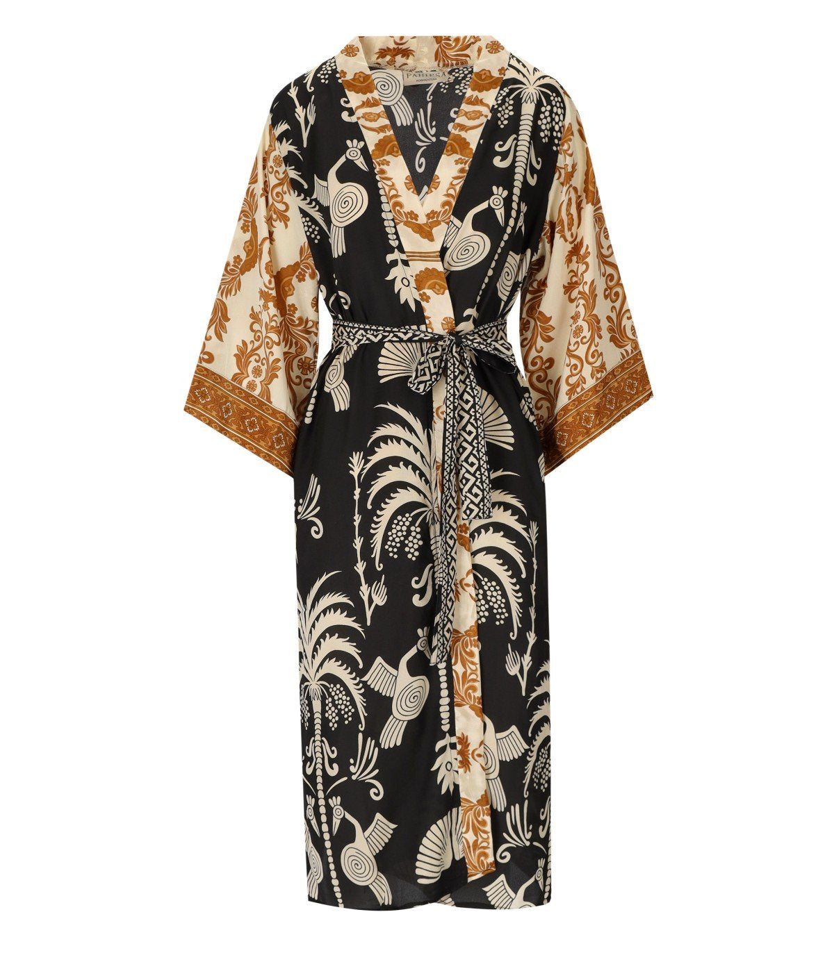 KIMONO NERO E ORO PAHIESA FORMENTERA