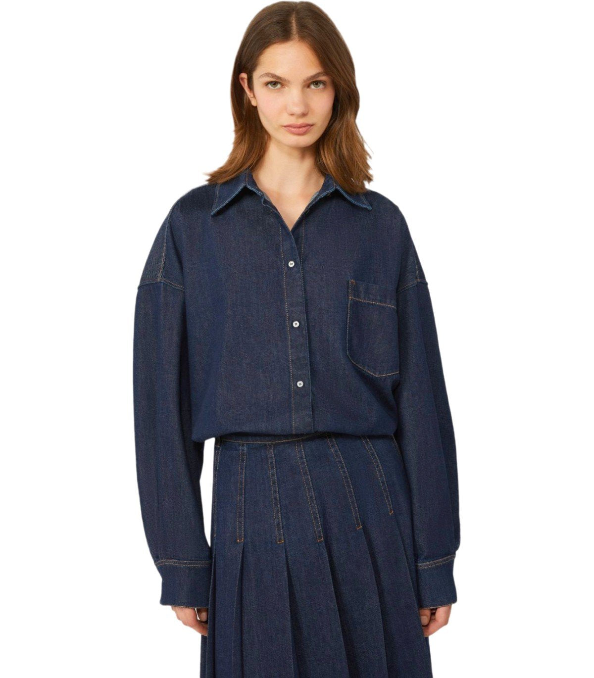 MAX MARA WEEKEND FOGGIA DARK BLUE SHIRT