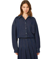 MAX MARA WEEKEND FOGGIA DARK BLUE SHIRT