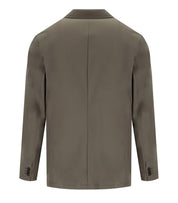 EMPORIO ARMANI TRAVEL ESSENTIAL BROWN SINGLE-BREASTED JACKET
