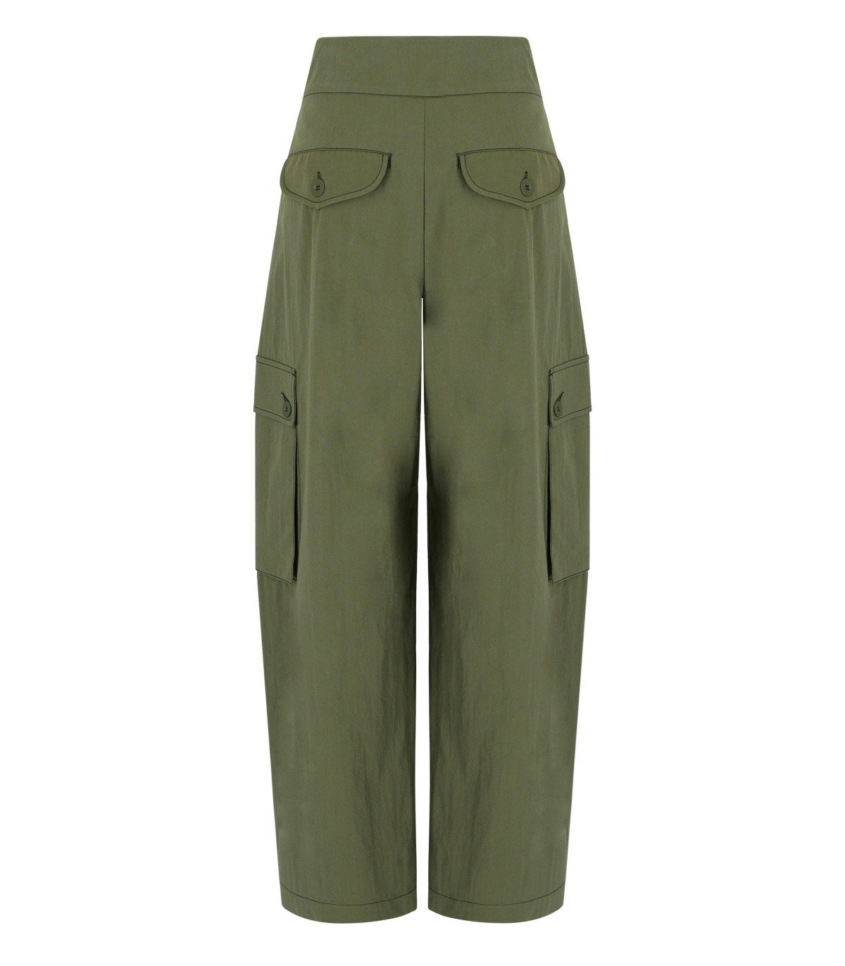 MAX MARA WEEKEND AQUILA GREEN CARGO TROUSERS