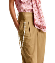 ESSENTIEL ANTWERP JESUIS BEIGE BARREL FIT PANTS
