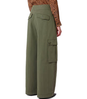 MAX MARA WEEKEND AQUILA GREEN CARGO TROUSERS
