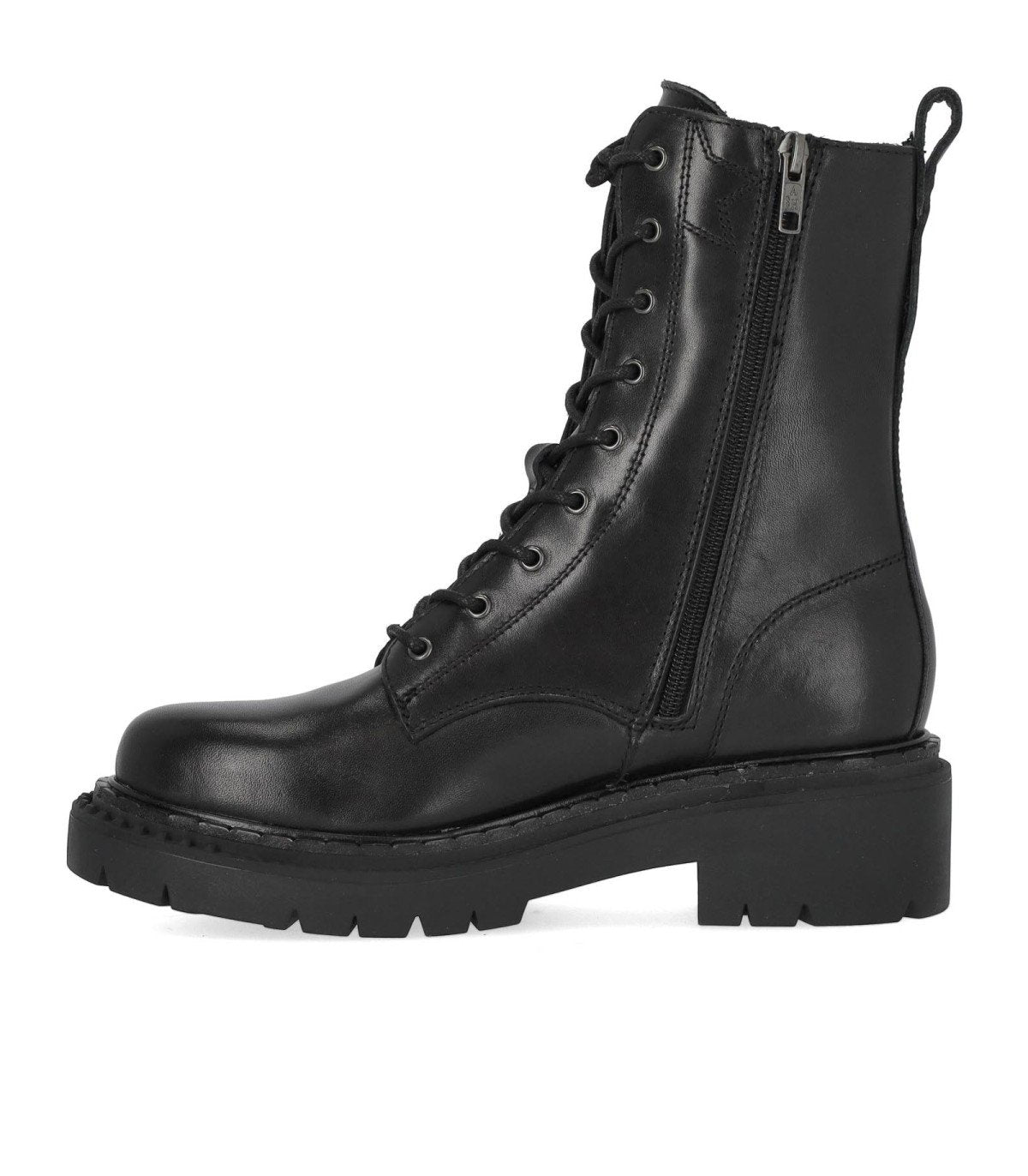 ASH DOVER SCHWARZ LEDER SCHNÜRSTIEFEL