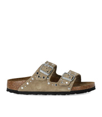 BIRKENSTOCK ARIZONA RIVET TAUPE SANDAL - 36