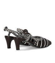 STRATEGIA BROWN WOVEN SLINGBACK PUMP