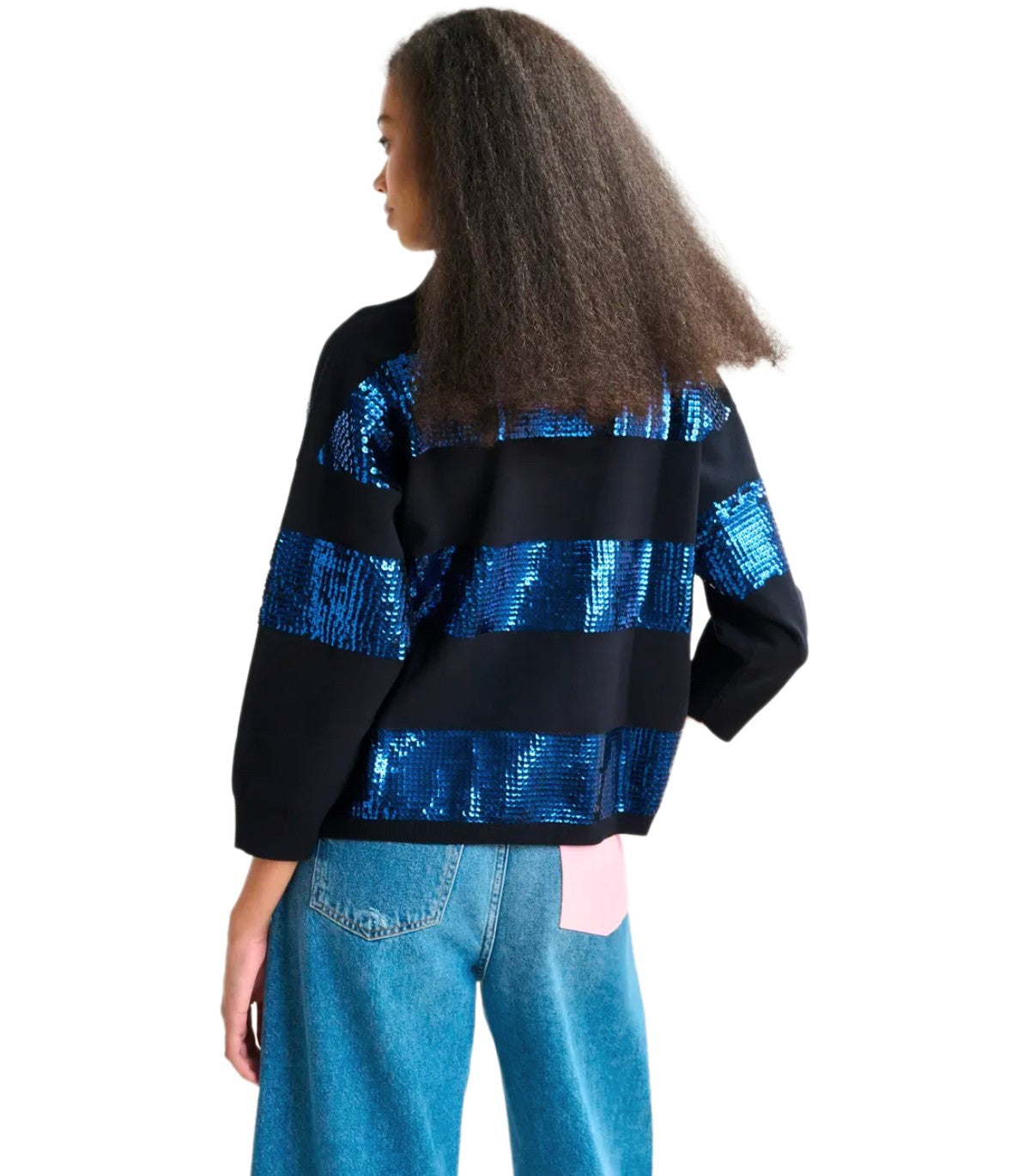 ESSENTIEL ANTWERP ILLUMINATI ZWART GEBREID POLOSHIRT