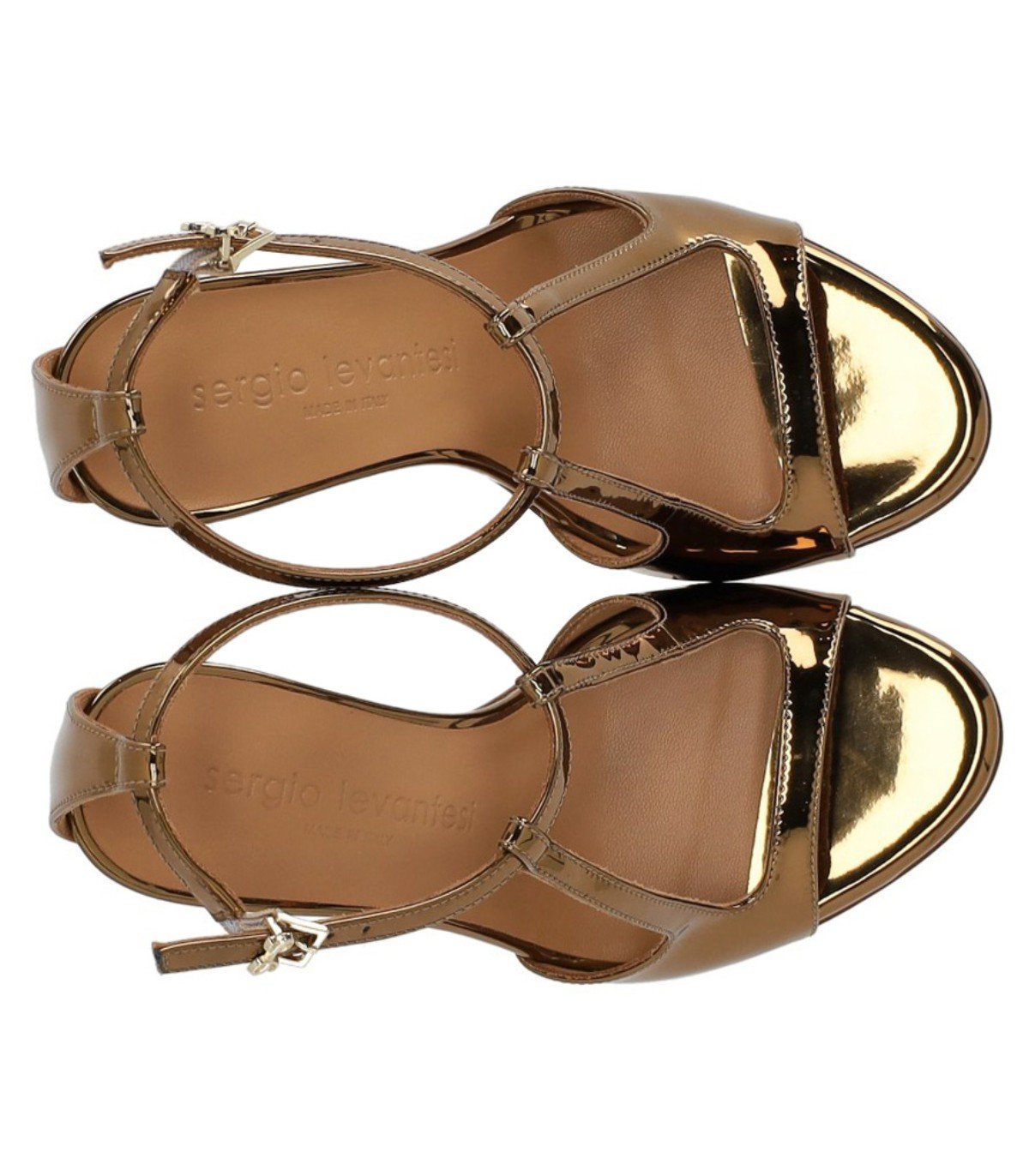 SERGIO LEVANTESI STELLA BRONZE HEELED SANDAL