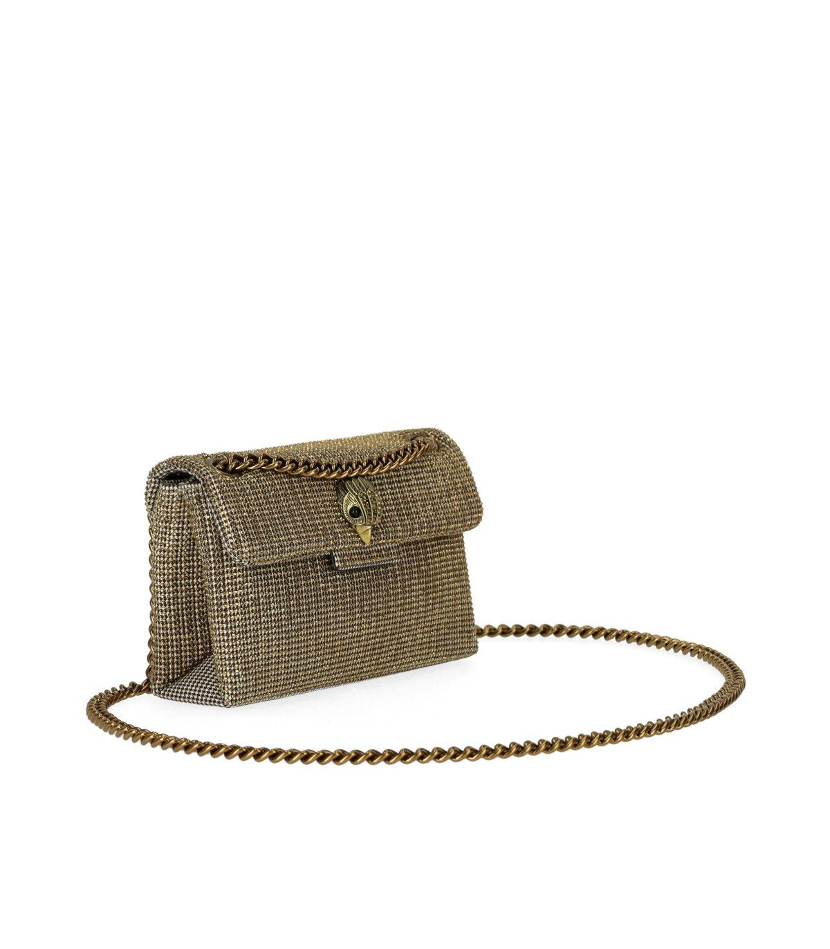 KURT GEIGER KENSINGTON MINI GOLD CROSSBODY BAG