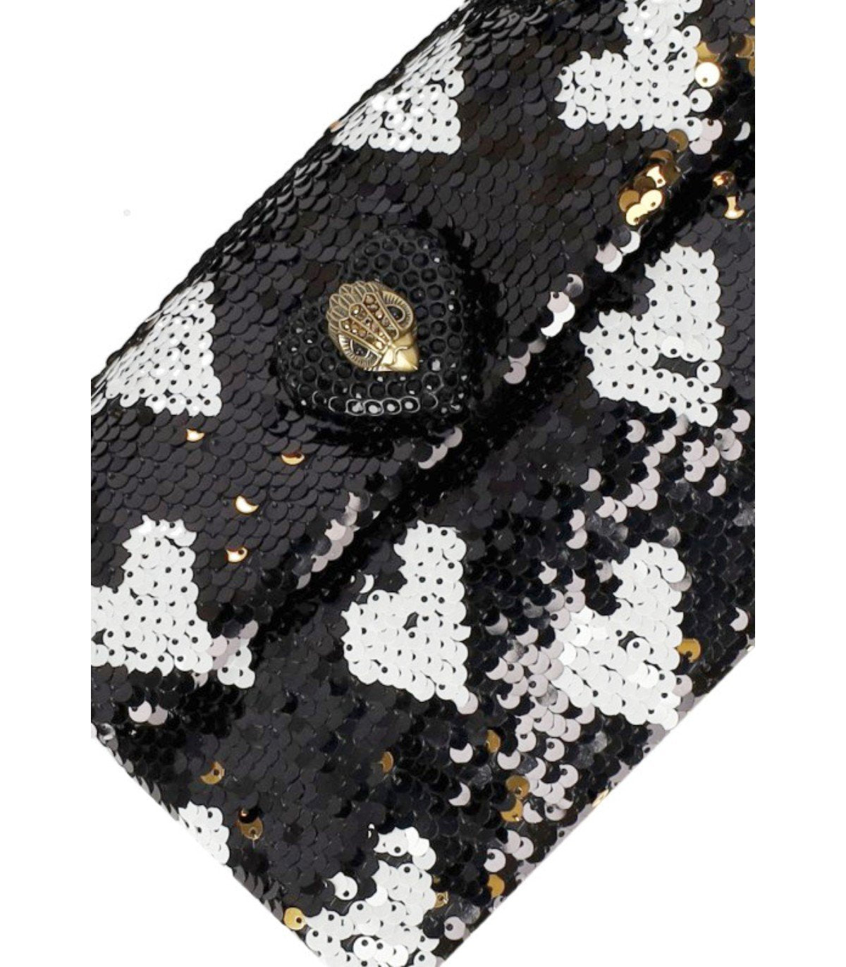 KURT GEIGER KENSINGTON SEQUIN LOVE BLACK SHOULDER BAG