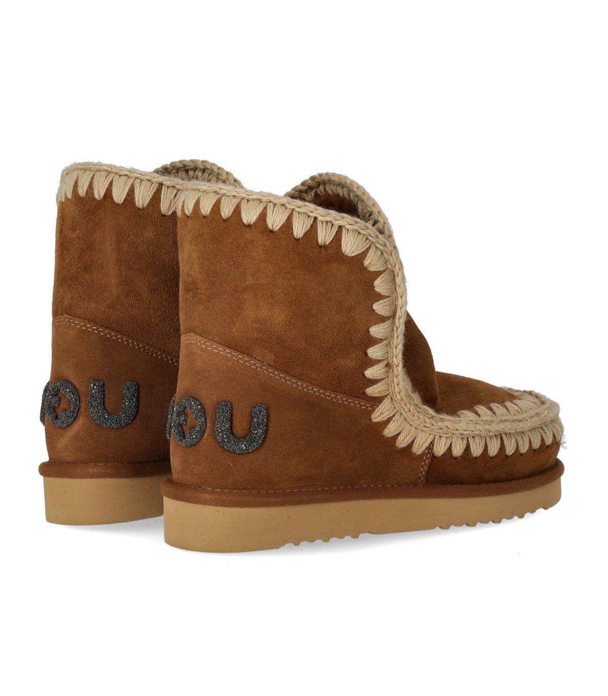 MOU ESKIMO GLITTER LOGO COGNAC BOOT