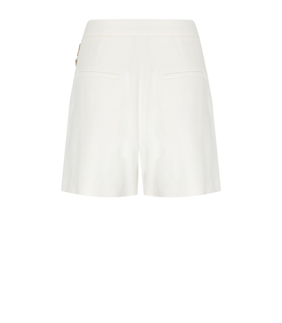 ELISABETTA FRANCHI IVORY SHORTS WITH CHAIN