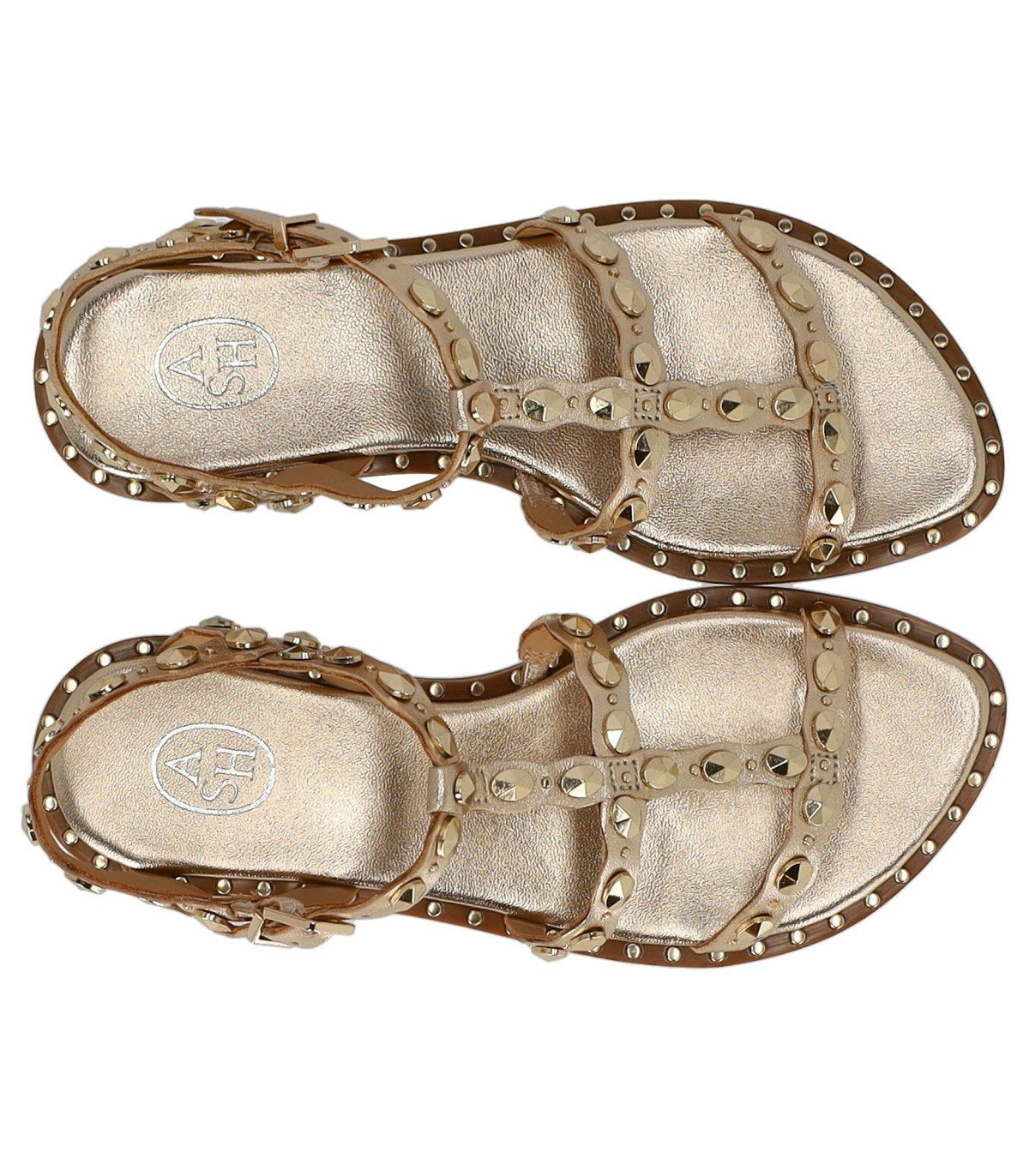 ASH PLUS GOLD FLAT SANDAL