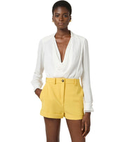 ELISABETTA FRANCHI ELFENBEINES BLUSENBODY