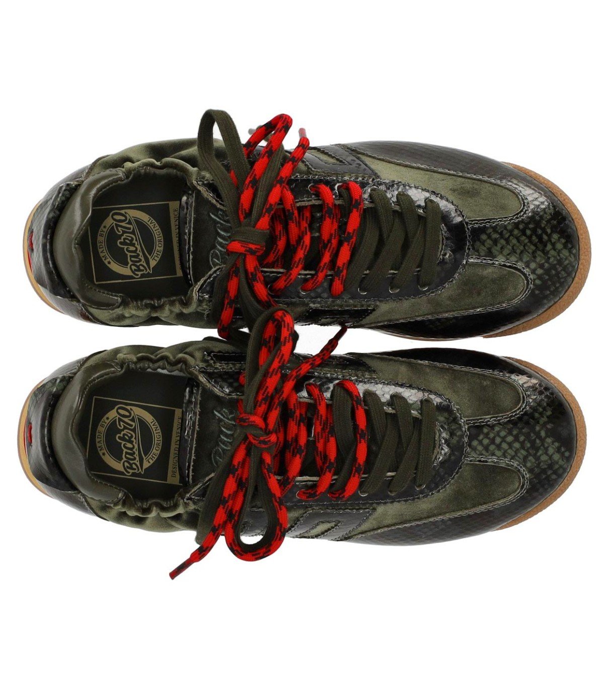 SNEAKER ROCKET VELOURS VERT BACK70