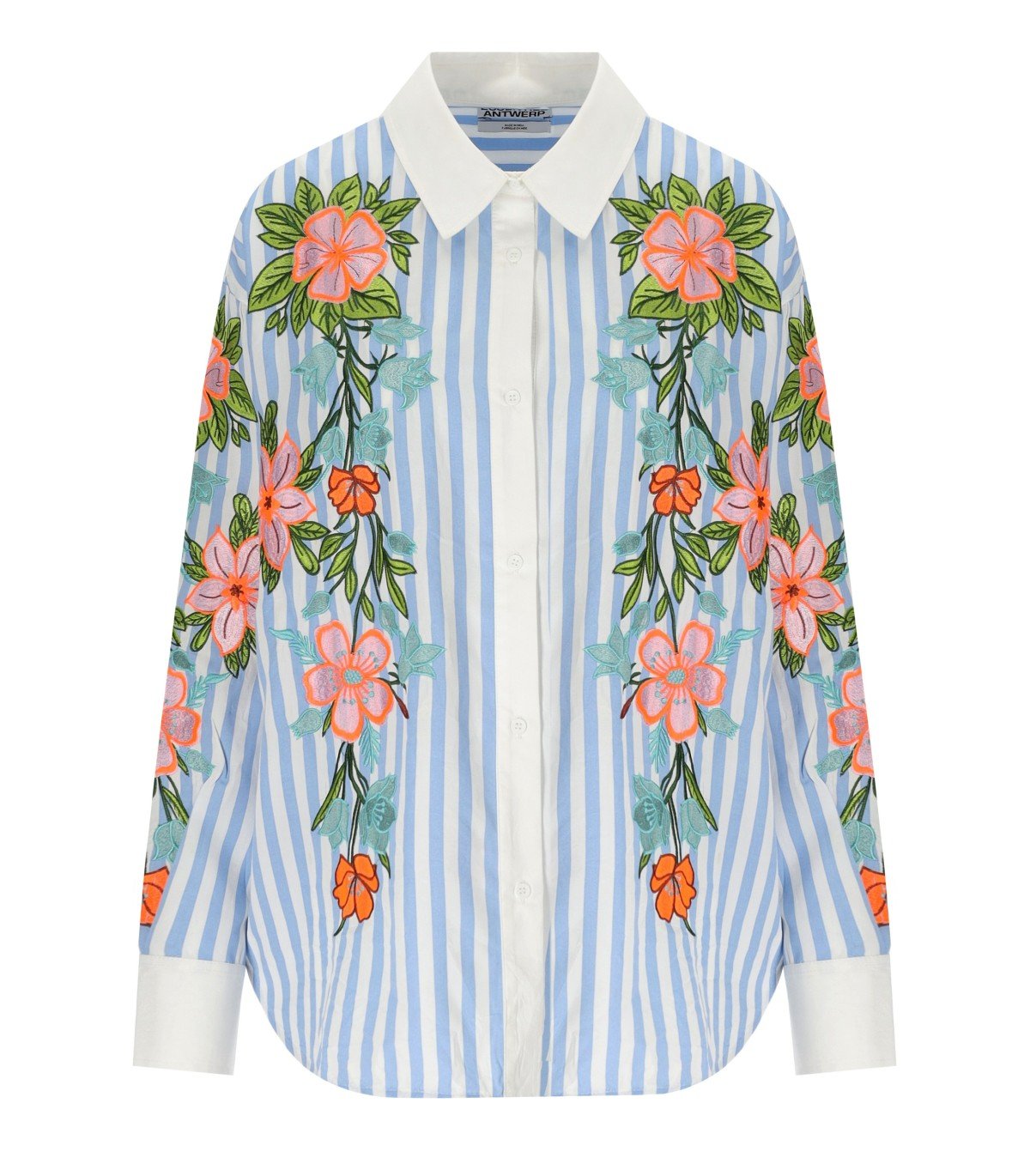 ESSENTIEL ANTWERP HOTSWOLDS2 WHITE AND LIGHT BLUE SHIRT