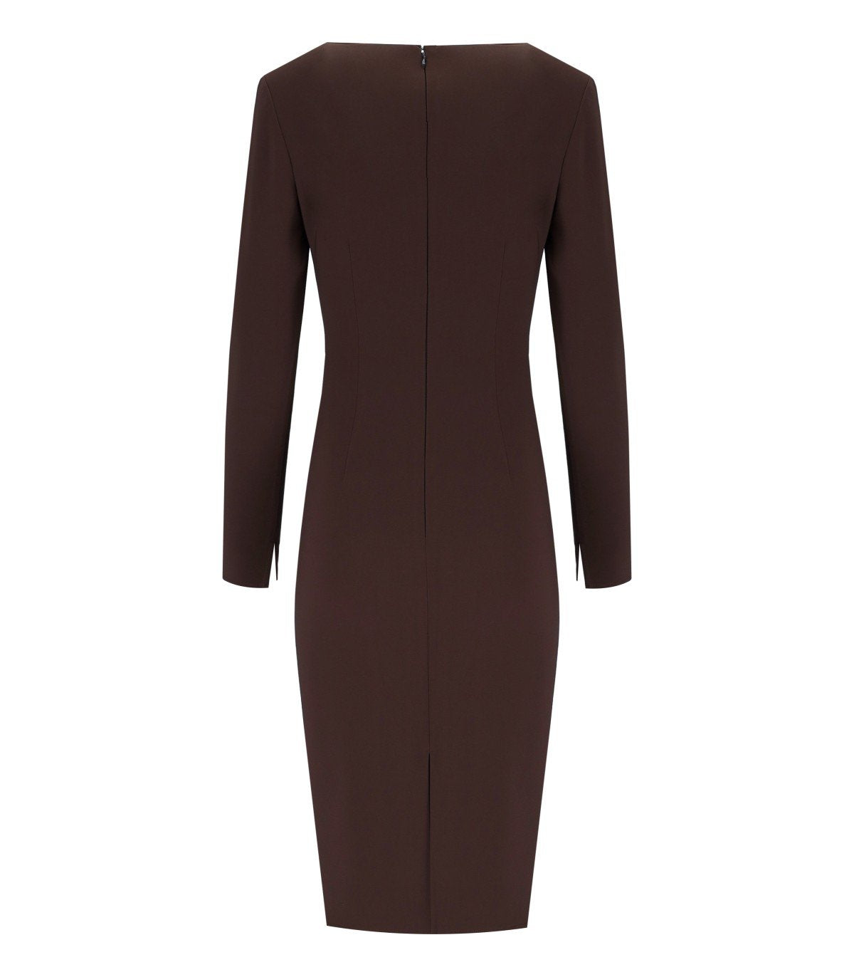 VESTIDO TUBO CON BORLAS COFFEE ELISABETTA FRANCHI