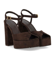 SERGIO LEVANTESI VERA BROWN HEELED SANDAL