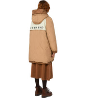 MAX MARA WEEKEND ANFORA BROWN HOODED DOWN JACKET