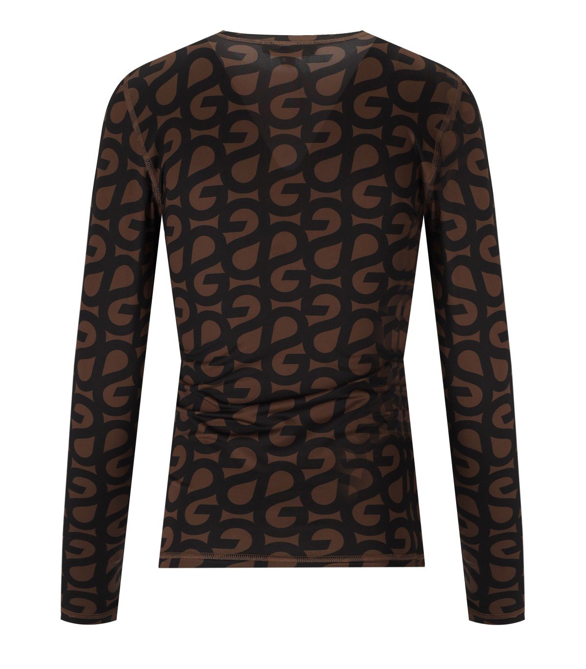STINE GOYA BRAUNES MONOGRAM LANGARM-T-SHIRT