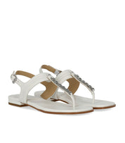 MICHAEL KORS MARCIA WHITE THONG SANDAL