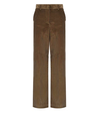 MAX MARA WEEKEND TANIA BROWN VELVET TROUSERS - 40