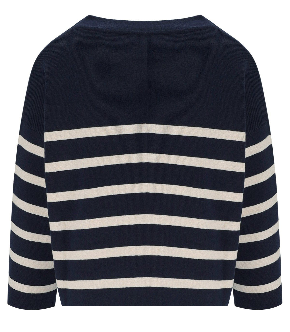 MAX MARA WEEKEND PINIDE NAVY BLUE CROPPED PULLOVER