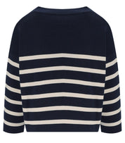 MAX MARA WEEKEND PINIDE NAVY BLUE CROPPED PULLOVER