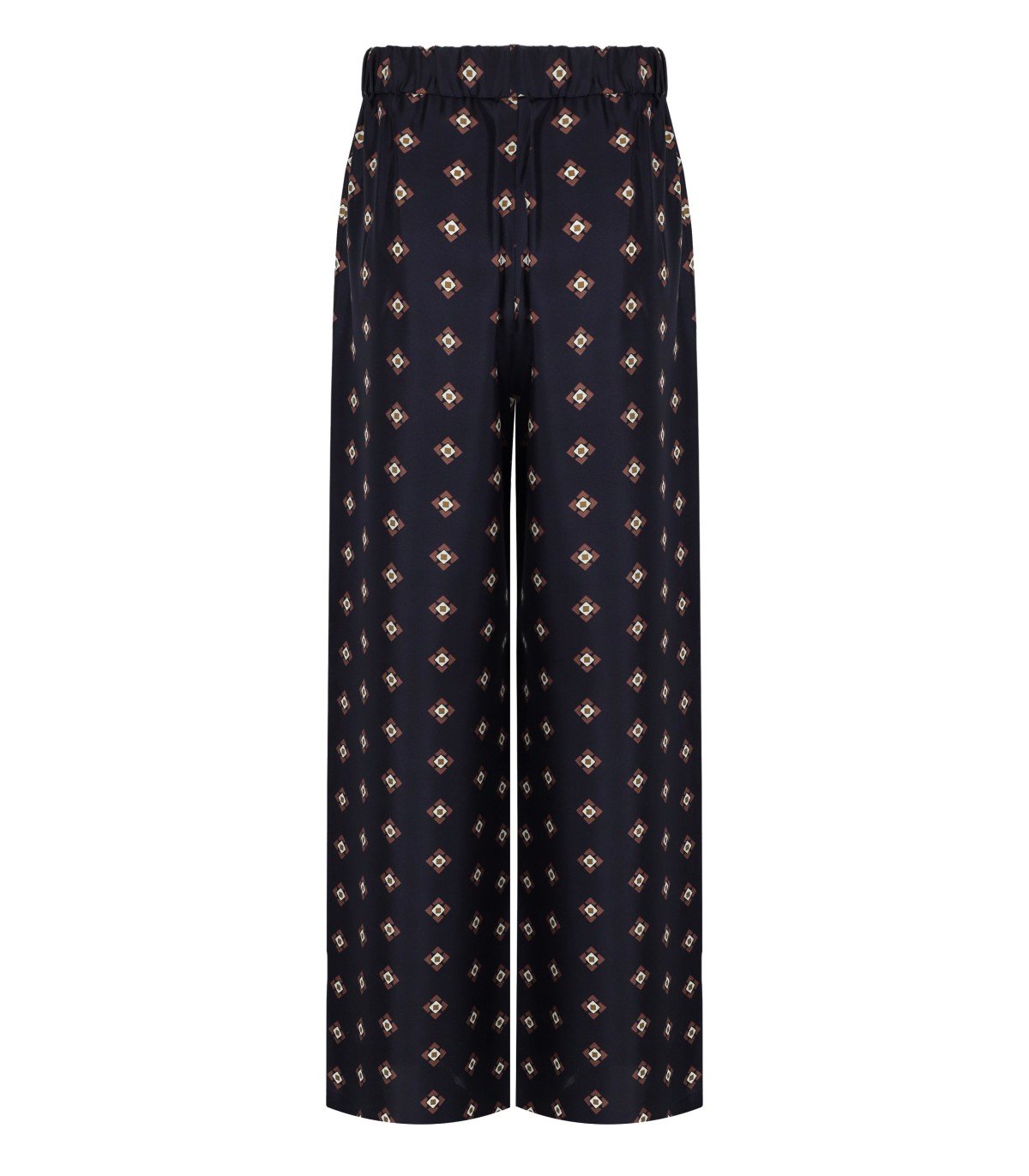 MM MAX MARA LADATTI BLUE PATTERNED TROUSERS
