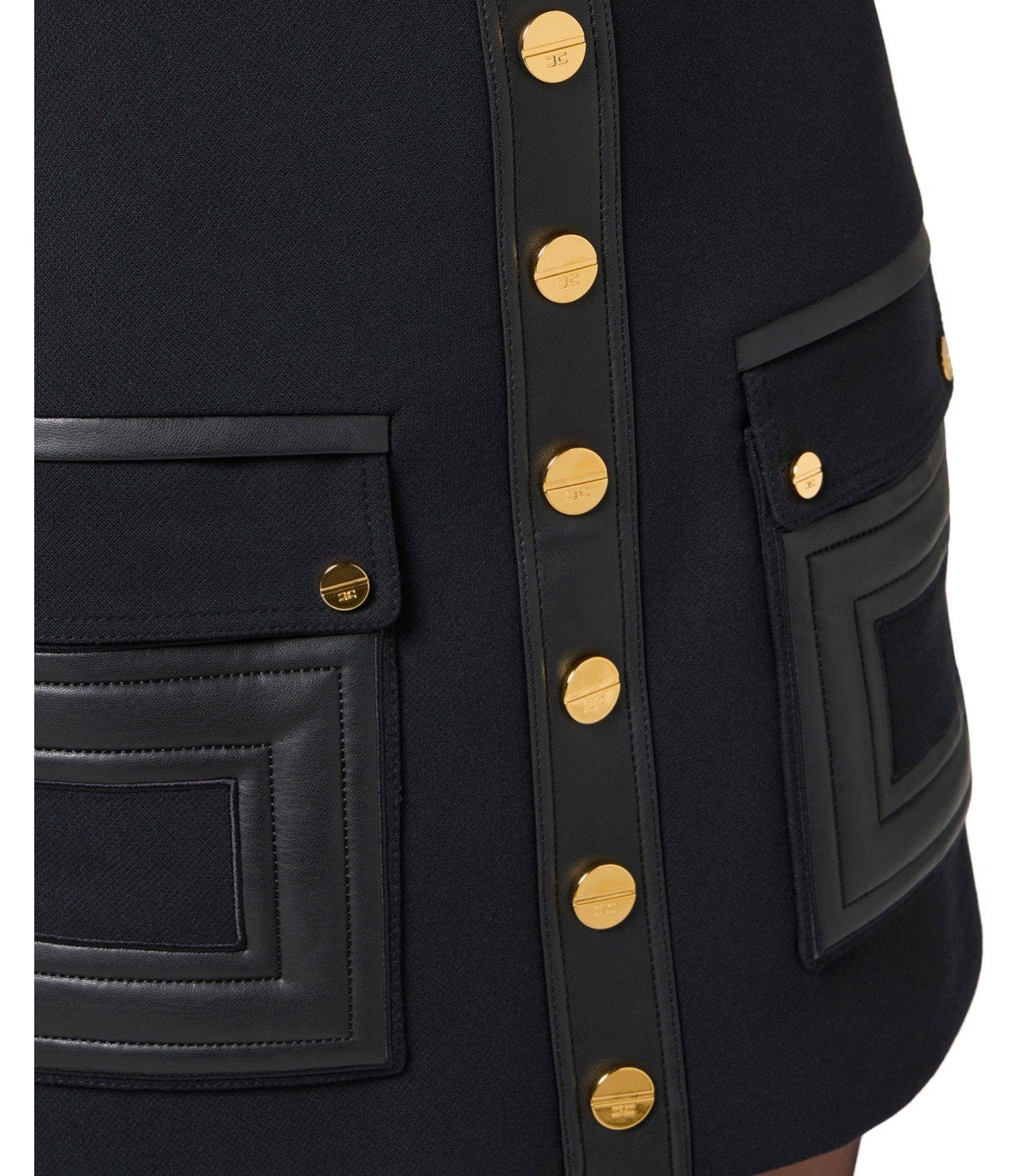 ELISABETTA FRANCHI BLACK MINI SKIRT