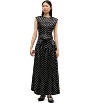 GANNI BLACK POLKA-DOT SKIRT