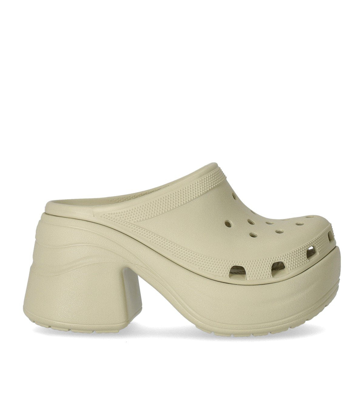 CROCS SIREN IVORY HEELED CLOG