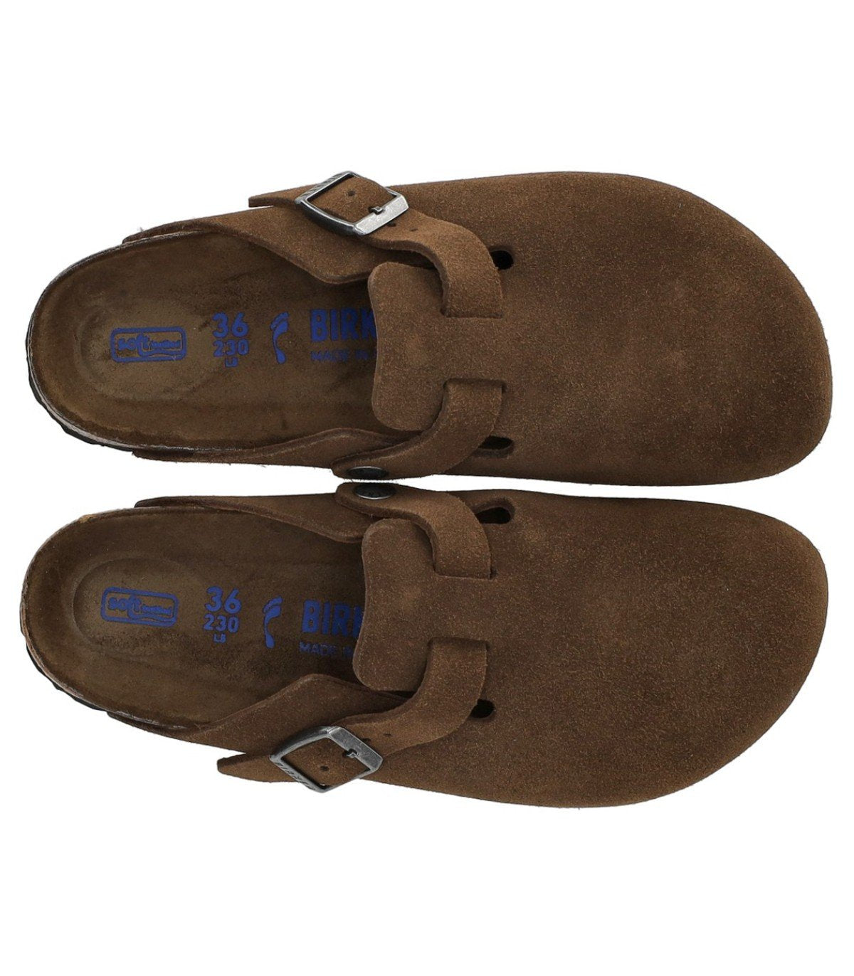 BIRKENSTOCK BOSTON SOFT FOOTBED SUEDE CARAFE TONAL CLOG