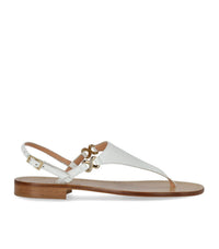 PAOLO FERRARA WHITE THONG SANDAL - 41